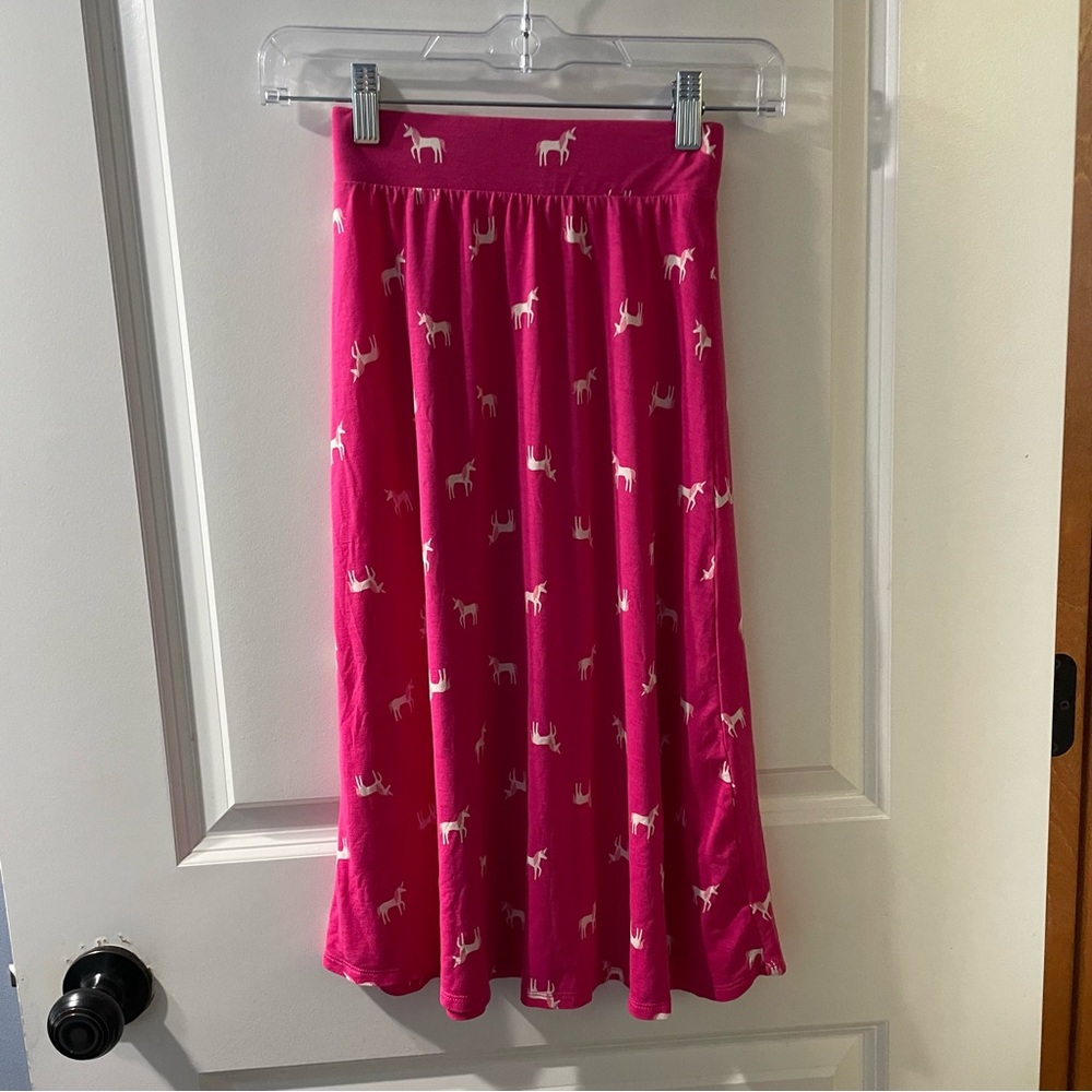 Cat & Jack Fuchsia Skirt with White Unicorn Design
